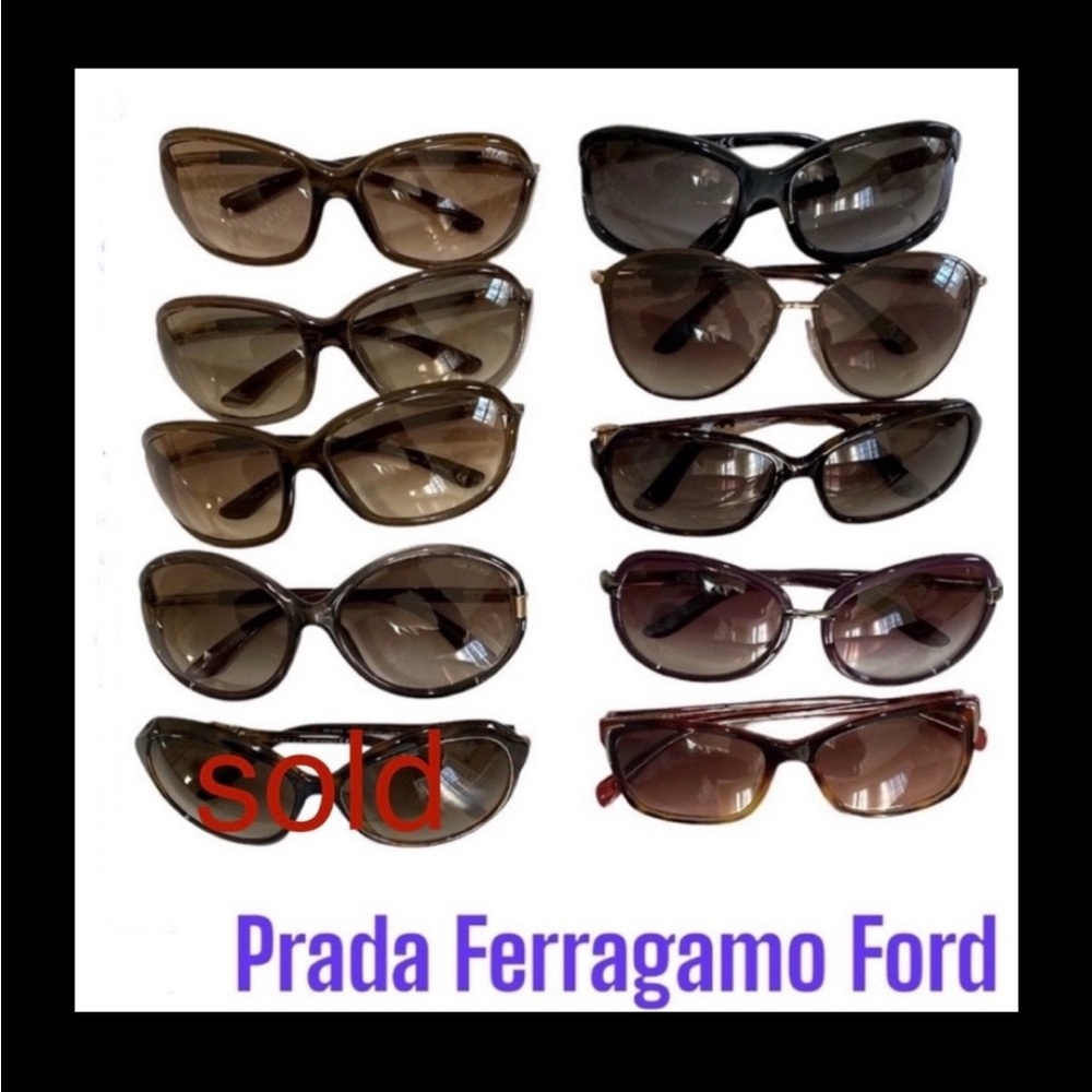Make Offer Pair/Lot of 9 SUNGLASSES Prada Tom Ford Ferragamo Luxury